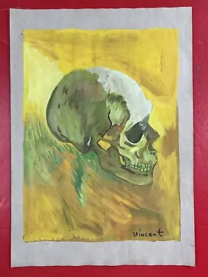 Vincent Van Gogh (Handmade) Drawing - Painting On Old Paper Signed & Stamped • $120