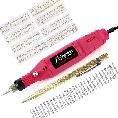 Afantti Micro Corded Electric Engraver Pen Tool Mini DIY Engraving Machine Kit F • $25.67