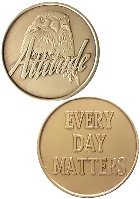 AA Recovery Bronze Affirmation Medallion - Attitude Eagle (BRM135) • $2.40