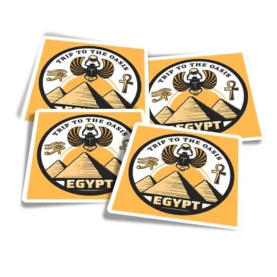 4x Vinyl Stickers Egypt Pyramid Trip Oasis #59577 • £3.99