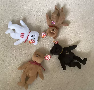 £4 • Buy Ty Beanie Babies Bundle Maple, Britannia, The End And Curly