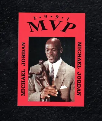 1990-91 Michael Jordan Bulls Red Border Card Oddball 1991 MVP • $3
