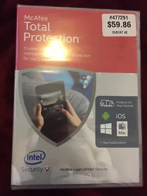 *MCAFEE 2016 Total Protection Unlimited Devices PC/Mac Brand New FACTORY SEAL* • $59.99
