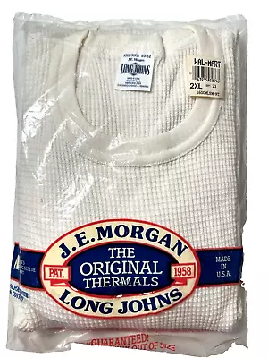 J.E. Morgan Vintage Mens Long Johns Waffle Thermal Long Sleeve Shirt 2XL (1A) • $17.99