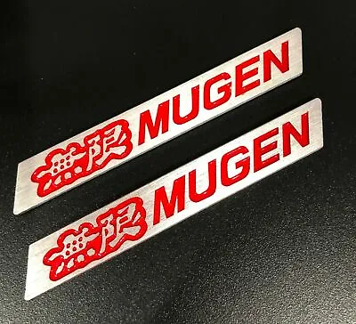 2X Red JDM Mugen Chrome Badge Emblem Side Spoiler Fit For ALL CARS • $12.99