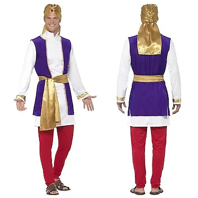 Mens Arab Sheik Middle Eastern Desert Dweller Ali Sultan Fancy Dress Costume • £24.27