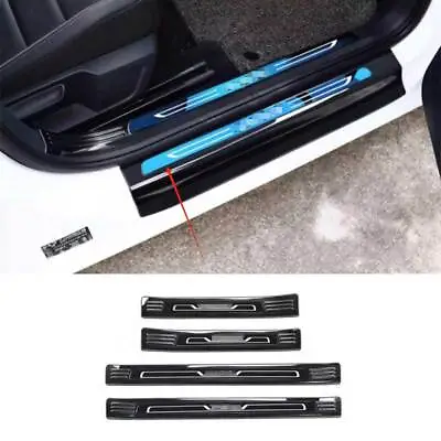 For VW Jetta Mk7 19-24 Steel Black Outer Door Sill Plate Scuff Cover Guard • $89.52
