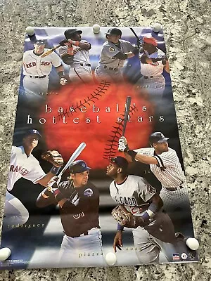 2002 Baseball's Hottest Stars Poster 22X34 Griffey Jeter Bonds Piazza Ichiro MLB • $6.99