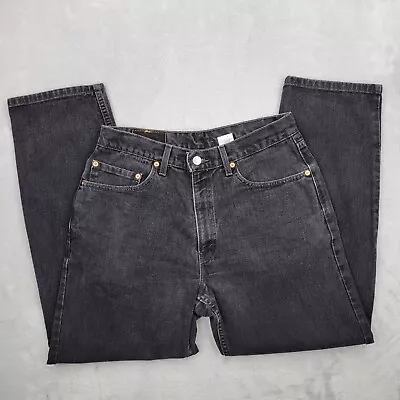Vintage Levis Jeans Mens 34 X 30 Cotton Black Denim Baggy Loose Pants 550 Adult • $28.97