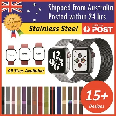 $12.99 • Buy For Apple Watch Series 7 SE 6 5 38 40 41 45mm Metal Magnetic Band Iwatch Strap