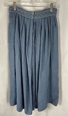 Vintage 50s 60s? Oscar De La Renta Blue Midi Maxi Skirt Womens Size 10 • $30