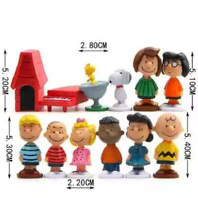 Snoopy Peanuts Charlie Brown Cake Toppers Figures Toys Decoration Kids Birthday • £8.99