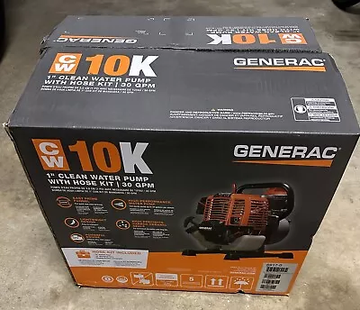 Generac 6917-0 CW10K 1'' Clean Water Pump With Hose Kit 30 GPM - Free Shipping • $274.99