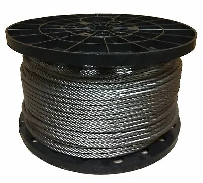 1/4  Stainless Steel Aircraft Cable Wire Rope 7x19 Type 316 (100 Feet) • $136