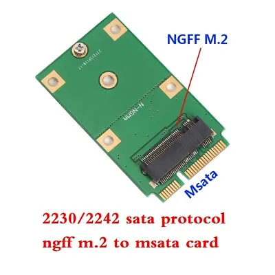 2230 2242 Ngff M.2 SSD To Mini PCI-E MSATA Adapter Card Replacement Adapter Card • £6.48