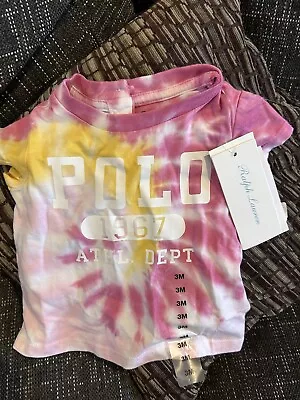 Bnwt Authentic Ralph Lauren Pink Tie Dye T-shirt 3 Months • £7