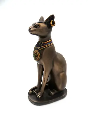 Veronese 2001 Egyptian Cat Goddess Sitting Figurine 5 1/2  With Earring • $18.74