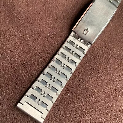 Vintage Bulova Accutron 17.5mm Solid Link Stainless Steel Bracelet • $99