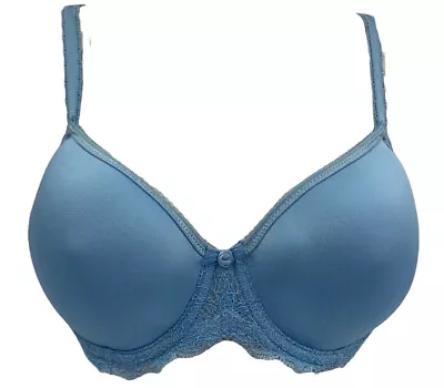 WACOAL Bra 32D Blue Seduction Spacer Underwire T-Shirt Bra 853255 • $19.97