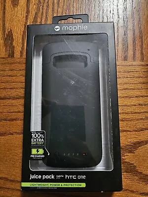 NEW GENUINE Mophie Juice Pack HTC ONE M7 Rechargeable Battery Case Black Cover • $50