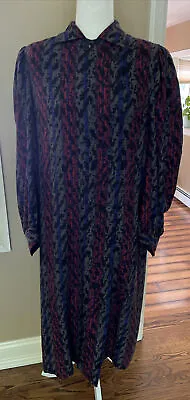 VINTAGE LANVIN TUNIC DRESS SILK WOOL Size 46 • $175