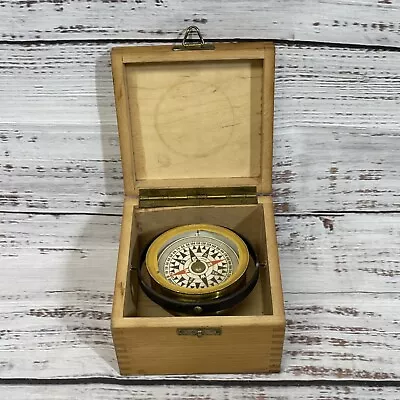 Antique  Nautical Ship Compass Maritime Made In Germany Used • $49.95