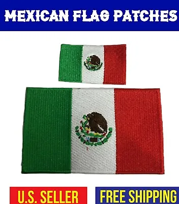 Mexico Flag Iron On Patch Patriotism Embroidered Mexican Embroidered Big & Small • $4.22