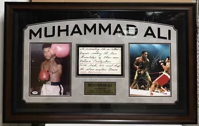 Muhammed Ali & Joe Frazier Signed 8x10 W/ Handwritten Speech By Ali-PSA/DNA • $1352