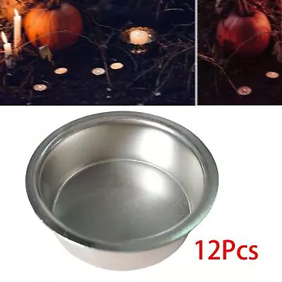 12Pcs Metal Candle Cups Tealight Cups Candlestick Liners Inserts Holders For • £16.08