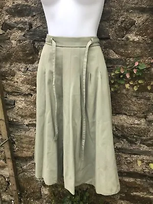 Vintage Woman’s Sage Green A-Line  Flare 50’s Skirt Size 14 • £24.99