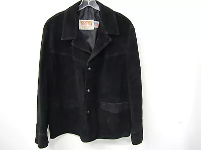 VINTAGE SCHOTT Western Authentic Styling Suede Leather Jacket- SZ 46 • $45
