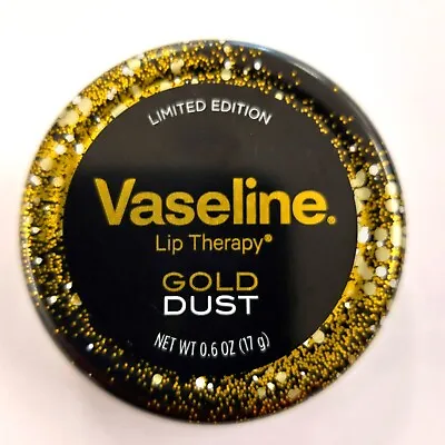 Vaseline Lip Therapy Limited Edition Gold Dust Lip Balm Tin 17g Rare Discontinue • £10