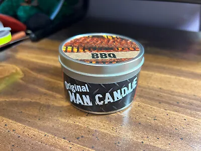 RARE ~ Original Man Candle Shark Tank Show BBQ BARBEQUE SCENT ~ Made In USA • $11.95