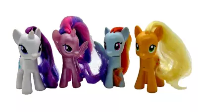 My Little Pony   3 Inches  Lot Of 4 Applejack Rainbow Dash Rarity Twilight Spar • $12