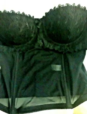 Vintage Bustier Corset Black Lightweight Never Worn New Vintage Size 34 B • $39