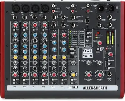 Allen & Heath ZED-10FX 10-channel Mixer With USB Audio Interface And Effects • $399.99