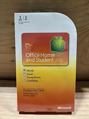 Microsoft Office Home And Student 2010 Full Retail Windows Key Card 1 PC License • $55