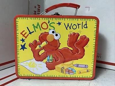 2010 The TIN BOX COMPANY Sesame Street ELMO’S WORLD Tin Metal Lunch Box • $22.95
