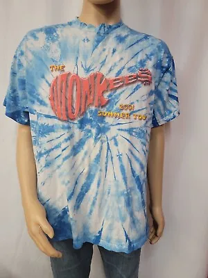 The Monkees Summer Tour Concert Vintage 2001 T Shirt Tie Dye XL By Hollywood #C • $129.10