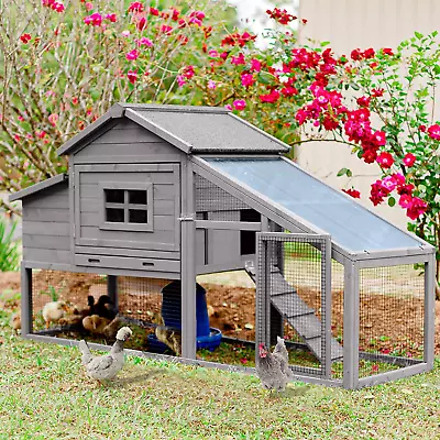 Wooden Chicken Coop Hen House Outdoor Large Rabbit/Bunny Hutch Small Animal Ca • $222.99