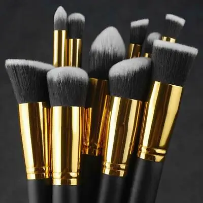 10pcs Makeup Brushes Cosmetic Eyebrow Blush Foundation Powder Kit Set PRO Beauty • $6.09