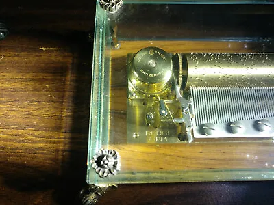 RARE! Vintage REUGE MUSIC 144-note 3-song Crystal Music Box Dolphin Feet Swiss • $2999.95