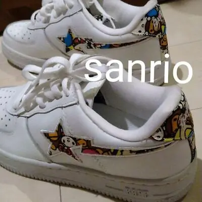 A BATHING APE X SANRIO Baby Milo Bapesta Sneaker Shoes White US7 Used From Japan • $3628.93