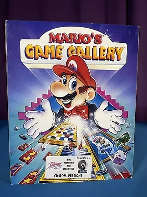 RARE Marios Game Gallery - Official Nintendo Mario PC & Mac Big Box CD-ROM  CIB • $1199