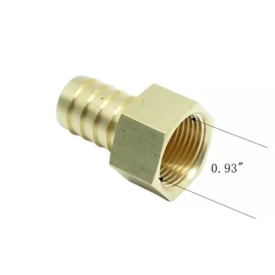 3/4  NPT Female To 3/4  Hose ID Brass Barb Tail Fitting Fuel Air Gas Water • $9.99