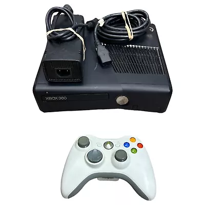 Xbox 360 S Slim Black 1439 Console W/ Power Controller 4GB No HD Test VIDEO • $64.95
