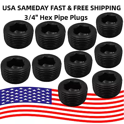 Pipe Plugs 3/4  NPT Steel Internal Hex Countersunk Socket Screw USA!! 1~20PCS • $10.79