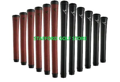 THE GRIP MASTER The Roo Leather Golf Grips Standard/Midsize Black/Red CORE 60R • $345