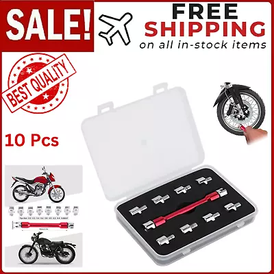 Dirt Bike Spoke Wrench 10Pc Motorcycle Spoke Wrench Set Spoke Torque Wrench  • $24.79