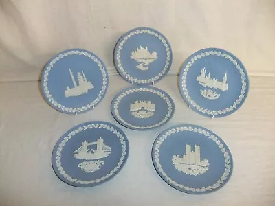 C4 Wedgwood Blue Jasperware Christmas London Vintage 1970s Collector Plates 8B5B • £7.94